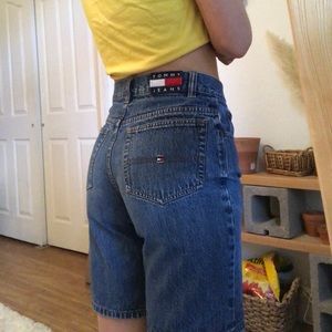 Tommy Hilfiger high waisted denim shorts